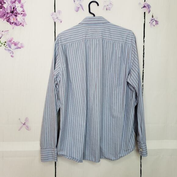 J Crew Blue Striped Button Casual Dress Shirt XL - Picture 2 of 7